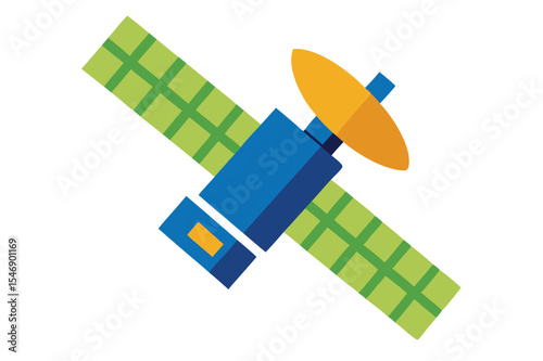 Satellite Clipart High-Quality EPS Vector Graphic on White Background