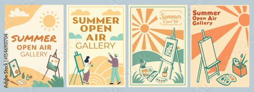 Vibrant Summer Open Air Gallery Celebrating Art and Creativity Through Colorful Poster Designs