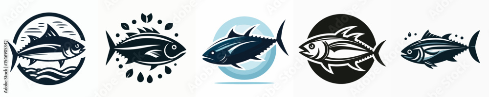 Fototapeta premium vector silhouette of tuna