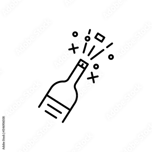 Collection of vector line icons about drinks