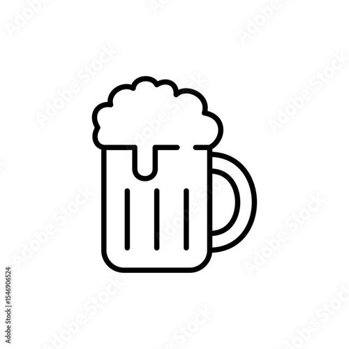 Collection of vector line icons about drinks