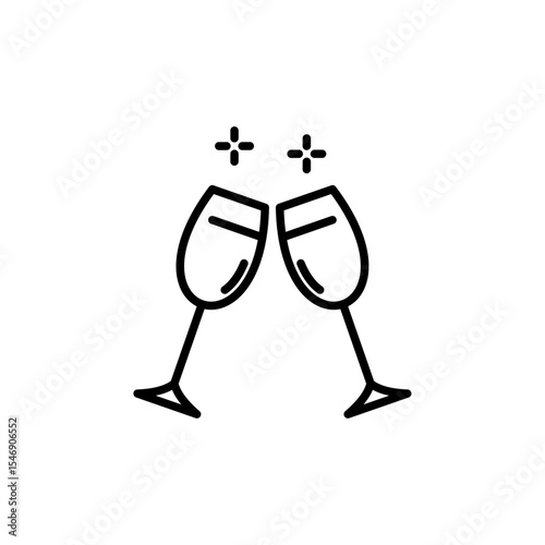 Collection of vector line icons about drinks