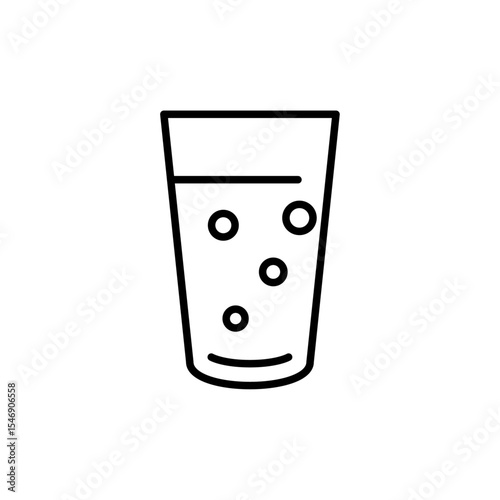 Collection of vector line icons about drinks