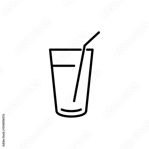 Collection of vector line icons about drinks