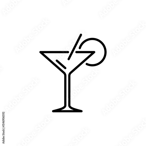 Collection of vector line icons about drinks