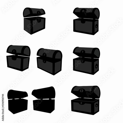 Pirate chests collection concept treasure