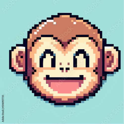 alternative digital art of a smiling monkey 95
