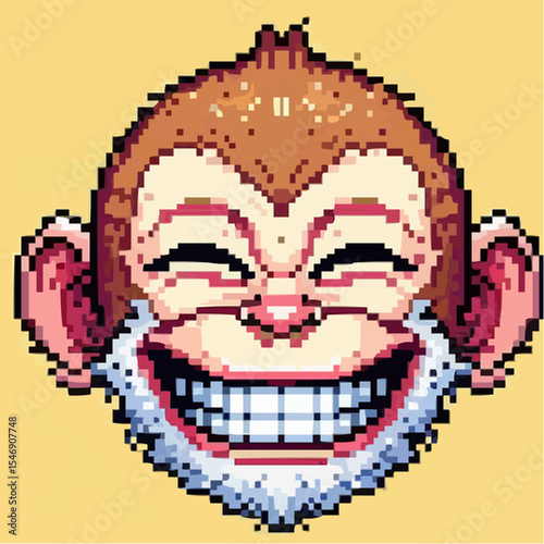 alternative digital art of a smiling monkey 92