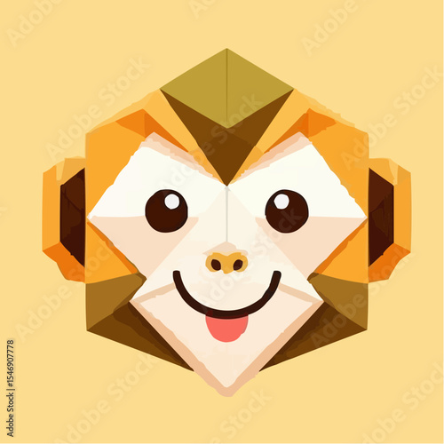 alternative digital art of a smiling monkey 86
