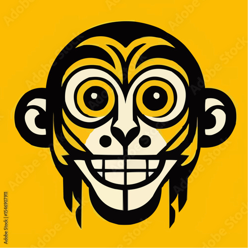alternative digital art of a smiling monkey 52