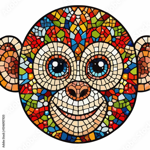 alternative digital art of a smiling monkey 50