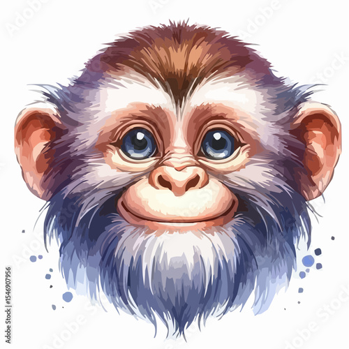 alternative digital art of a smiling monkey 41