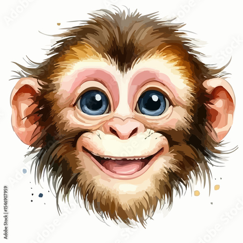 alternative digital art of a smiling monkey 40