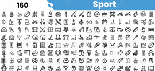 A diverse collection of sports icons depicting various athletic activities, perfect for sports enthusiasts and event organizers.