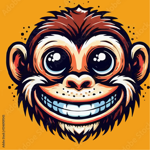 alternative digital art of a smiling monkey 19
