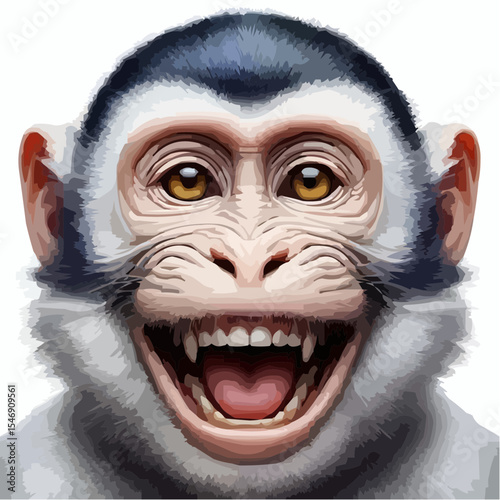alternative digital art of a smiling monkey 17