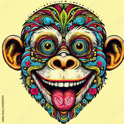 alternative digital art of a funny monkey 41