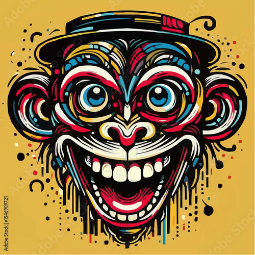 alternative digital art of a funny monkey 39