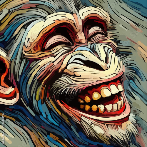 alternative digital art of a funny monkey 38
