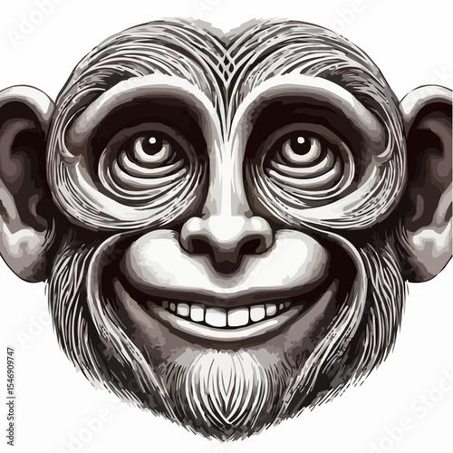 alternative digital art of a funny monkey 33