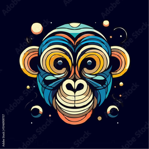 alternative digital art of a funny monkey 30