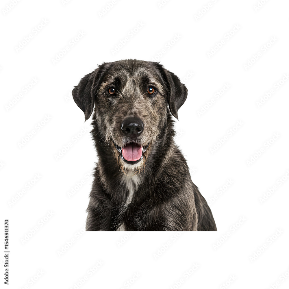 Obraz premium Happy Labrador Retriever with tongue out, ready for playtime fun