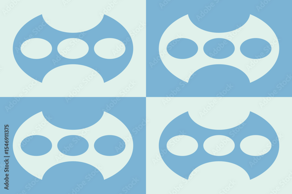 Fototapeta premium Circle Shapes and Designs Blue Colors Geometric Pattern Abstract Background Geometric Background