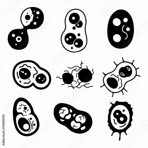 Microscopic organisms cells germs virus bacteria microbe