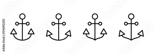 Anchor icon vector. Anchor sign and symbol. Anchor marine icon.