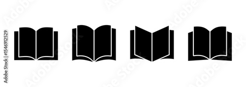 Book icon vector. open book sign and symbol. ebook icon