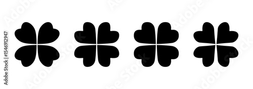 Clover icon vector. clover sign and symbol. four leaf clover icon.
