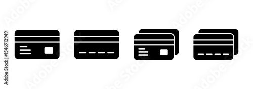 Credit card icon vector. Credit card payment sign and symbol