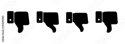 Dislike icon vector. dislike sign and symbol. Hand with thumb down