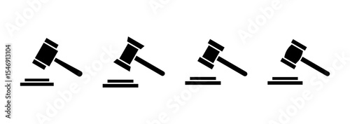Gavel icon vector. judge gavel sign and symbol. law icon. auction hammer