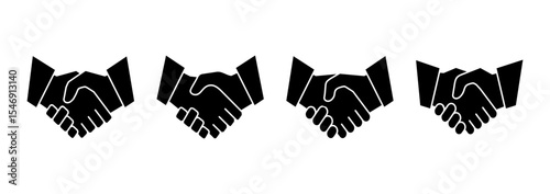 Handshake icon vector. business handshake sign and symbol. contact agreement