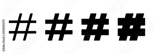 Hashtag icon vector. hashtag sign and symbol