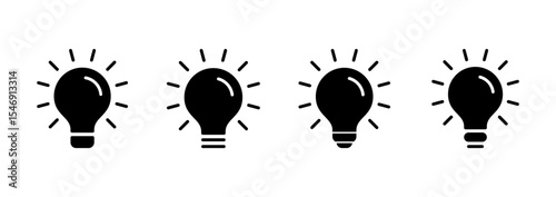 Lamp icon vector. Light bulb sign and symbol. idea symbol.