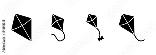 Kite icon vector. kite sign and symbol