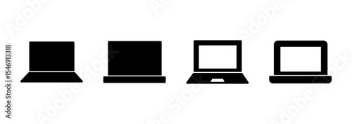 Laptop icon vector. computer sign and symbol