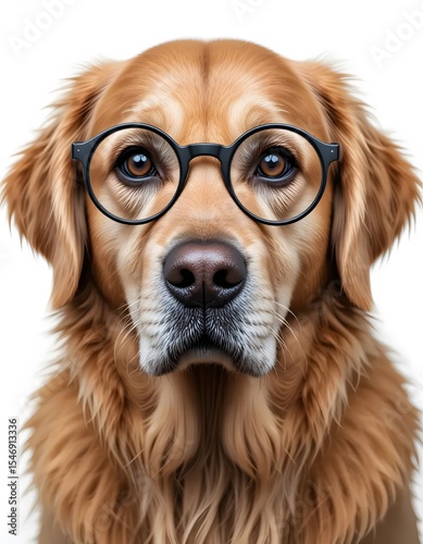 Golden Retriever Wearing Glasses: A Portrait of Canine Intelligence and Charm