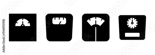 Scales icon vector. Weight scale sign and symbol