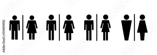 Toilet icon vector. Girls and boys restrooms sign and symbol. bathroom sign. wc, lavatory