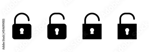 Unlock icon vector. Unlock sign and symbol. unlocked padlock icon