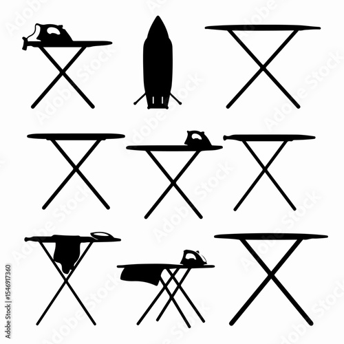 Ironing boards for household chores laundry concept
