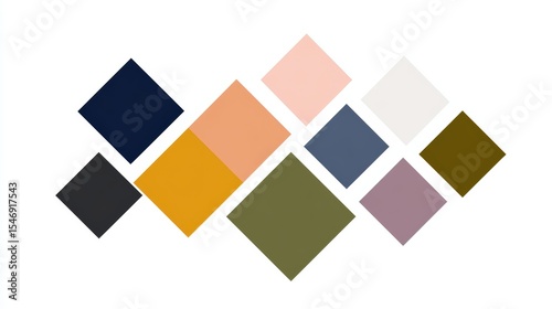Minimalist abstract geometric composition with interconnected shapes