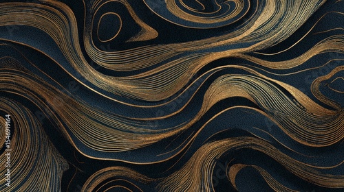 Elegant abstract pattern of swirling lines and curves in high fidelity
