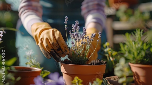 Planting Lavender in a Garden Setting