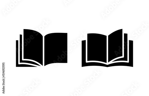 Book icon vector illustration. open book sign and symbol. ebook icon