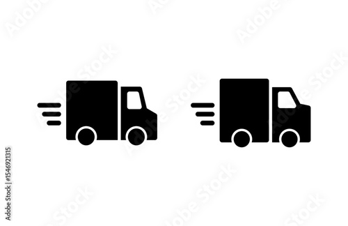 Delivery truck icon vector illustration. Delivery truck sign and symbol. Shipping fast delivery icon