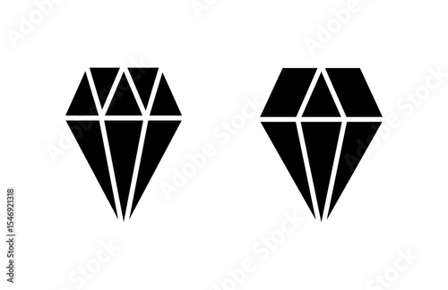 Diamond icon vector illustration. diamond gems sign and symbol
